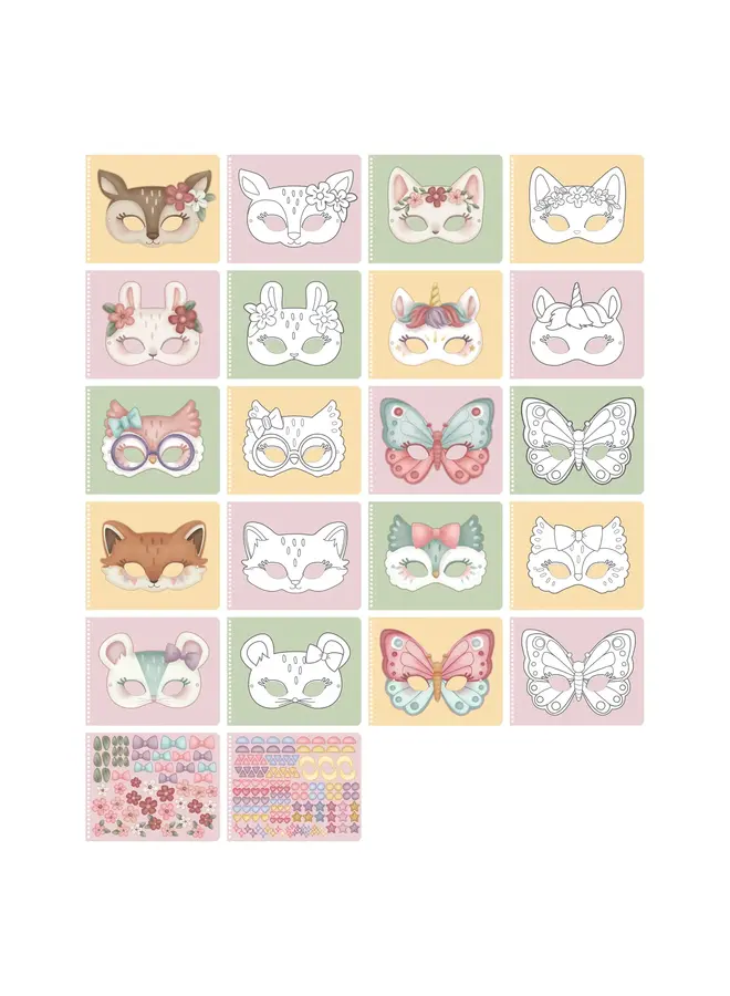 Little Dutch - Knutselboek maskers - Rosa