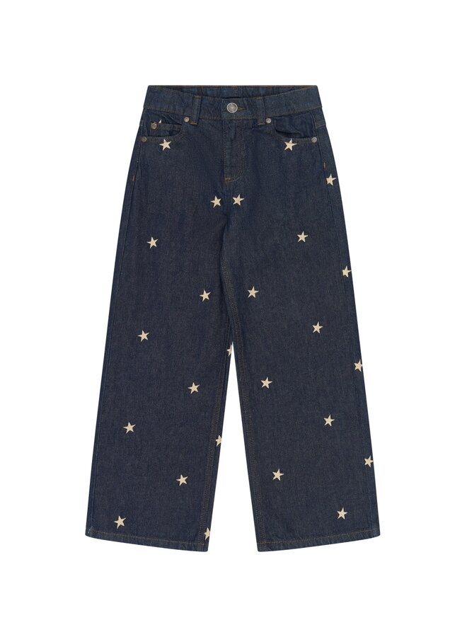 The New - Yrsa wide fit jeans - Medium blue denim AOP