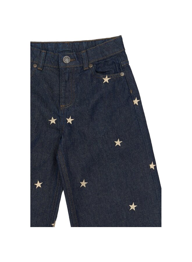 The New - Yrsa wide fit jeans - Medium blue denim AOP