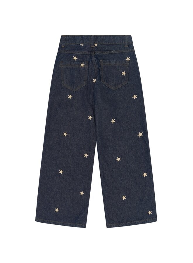 The New - Yrsa wide fit jeans - Medium blue denim AOP