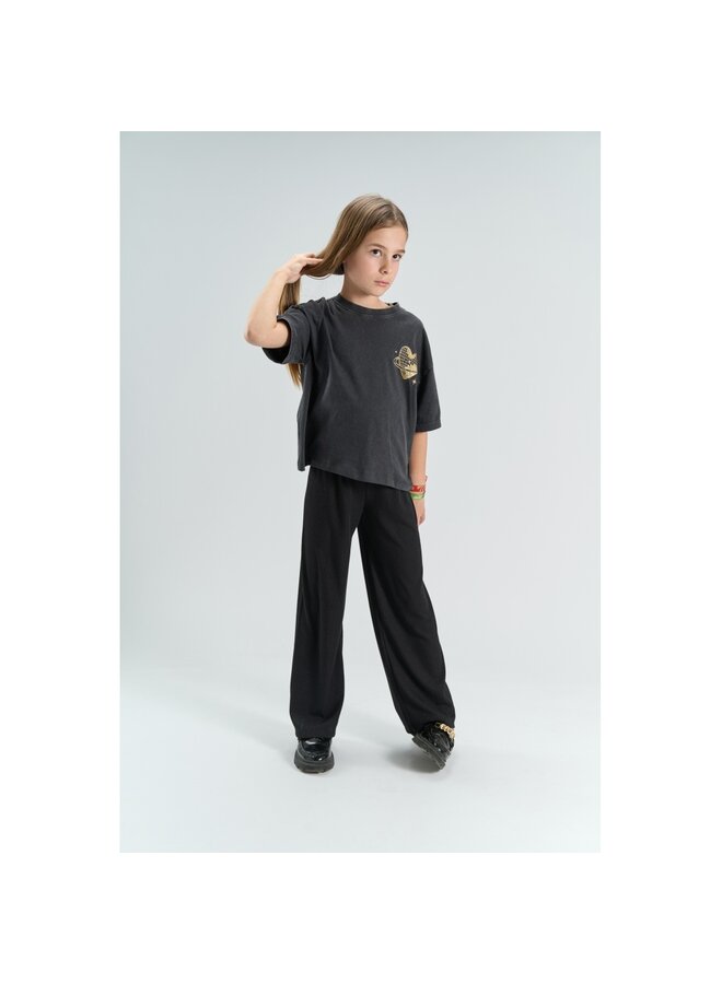 The New - Yvette wide glitter pants - Black beauty