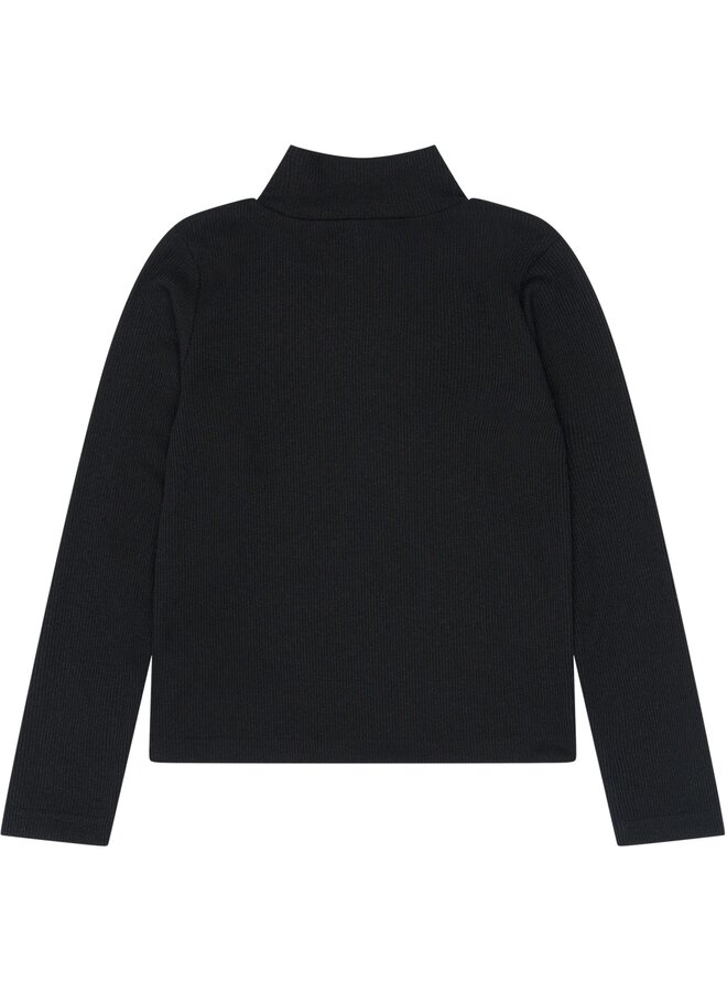 The New - Yvette rib top - Black beauty