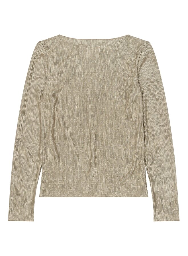The New - Yeva glitter top - Taupe gray