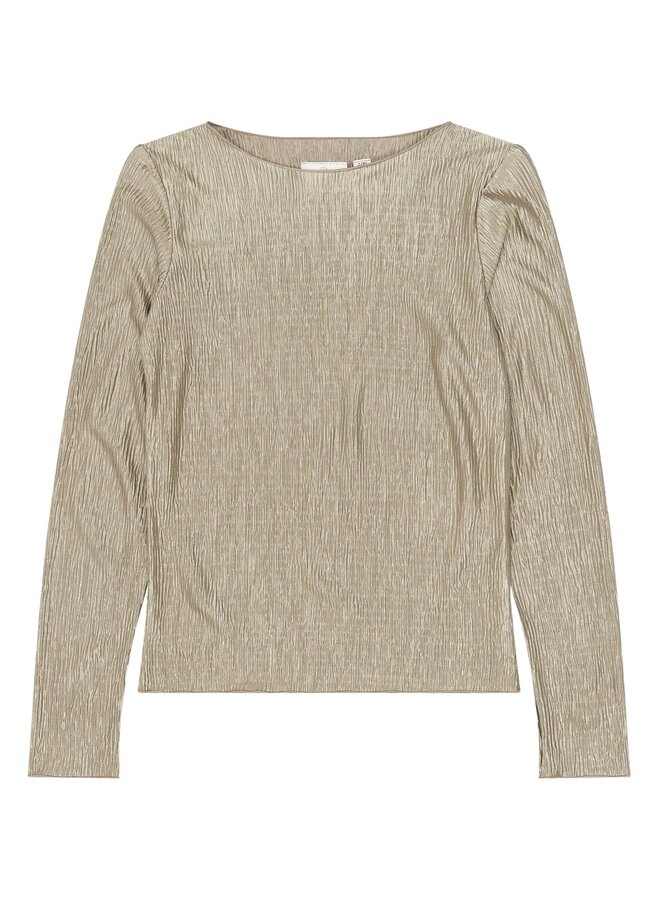 Yeva glitter top - Taupe gray