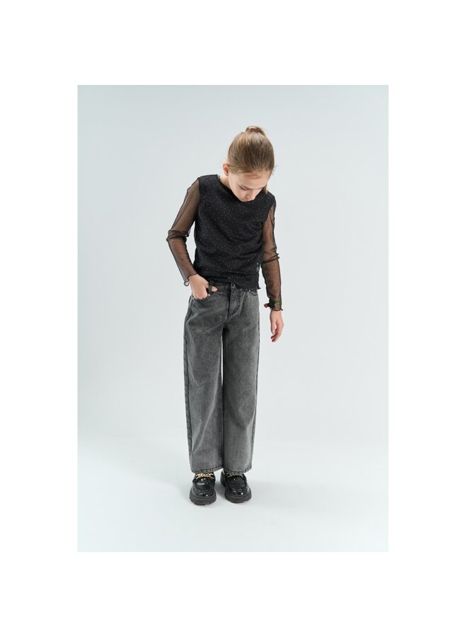 The New - Yancy mesh top - Black beauty
