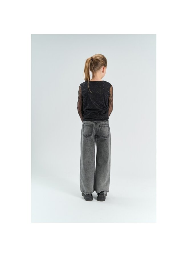 The New - Yancy mesh top - Black beauty