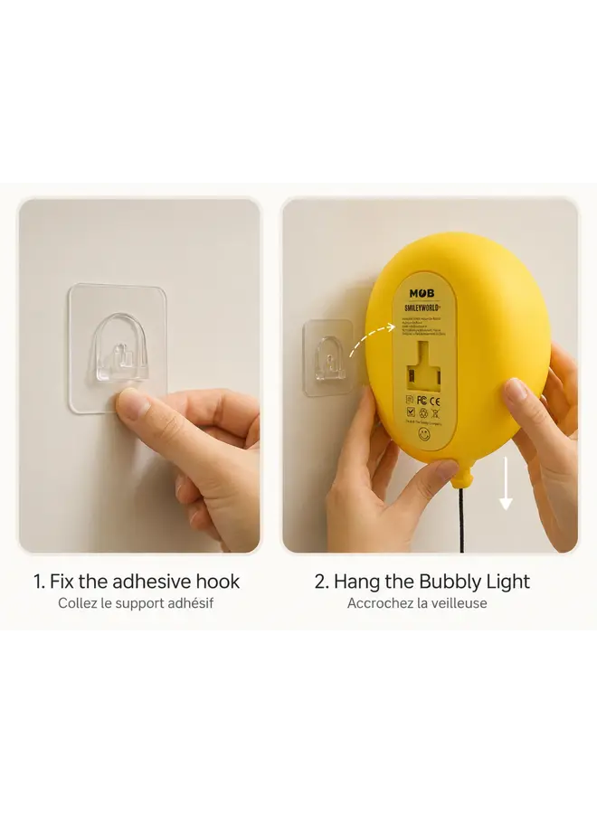 MOB - Bubbly light smiley world - Yellow
