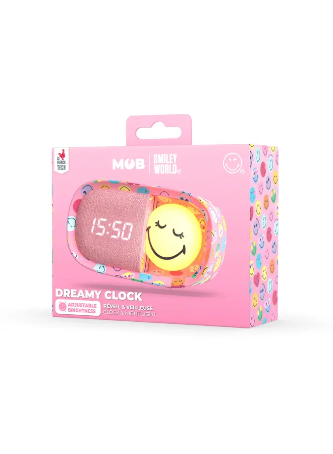 MOB - Dreamy clock smiley world - Pink