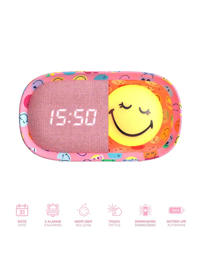 MOB - Dreamy clock smiley world - Pink