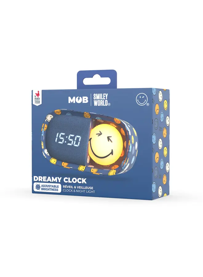 MOB - Dreamy clock smiley world - Blue