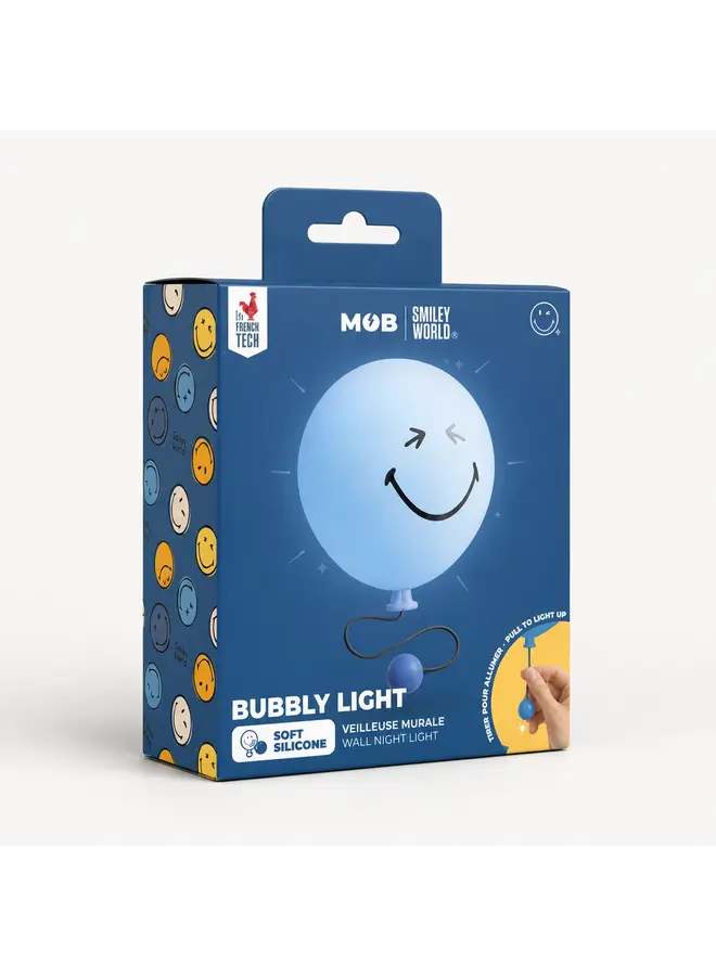 MOB - Bubbly light smiley world - Blue