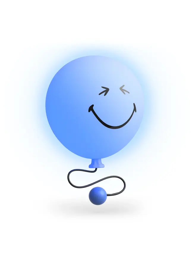 MOB - Bubbly light smiley world - Blue