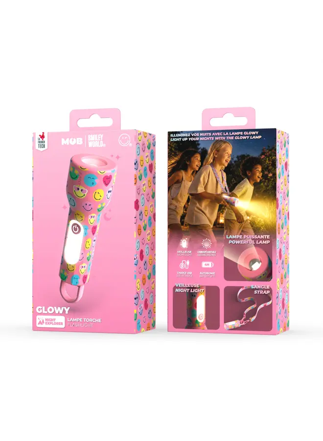 MOB - Glowy smiley world - Pink