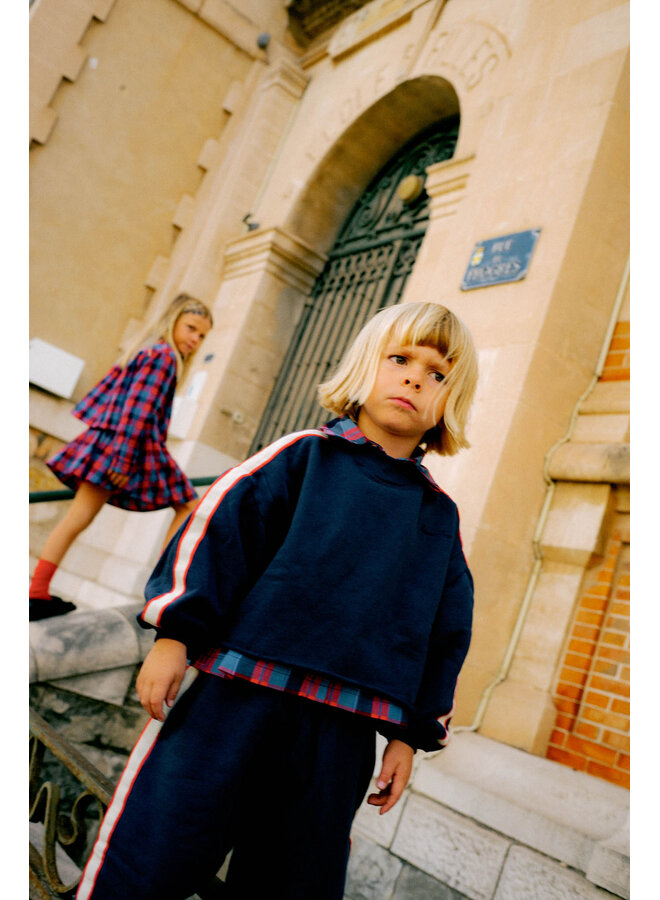 Repose AMS - Crop heart sweater - Blue note