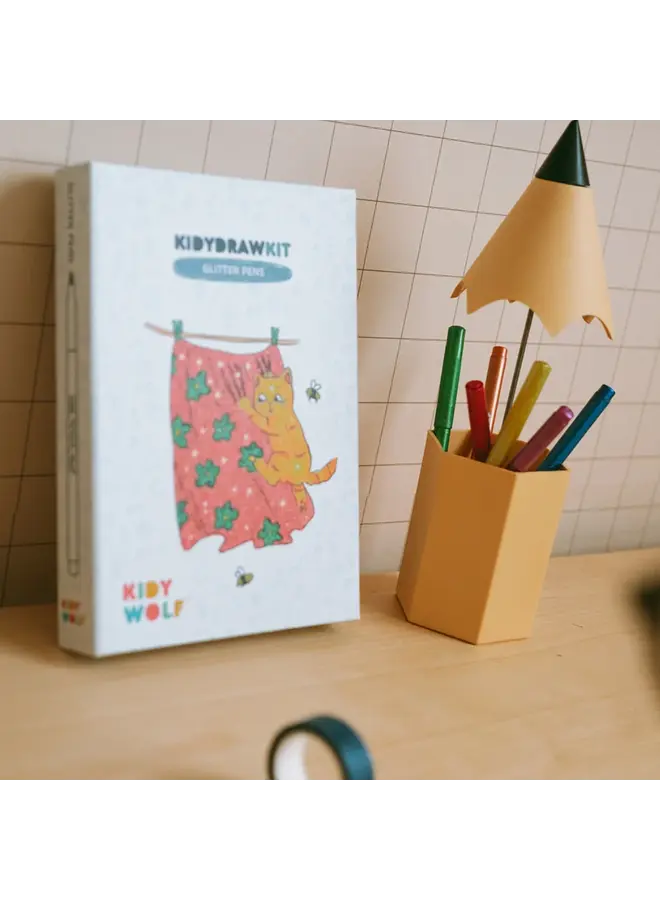 Kidywolf - Kidydraw-pad kit glitterset