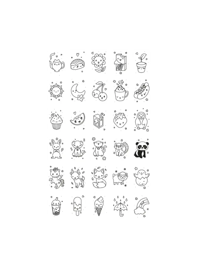 Kidywolf - Refill Kidydraw-Mini - Princess around the world & Kawaii
