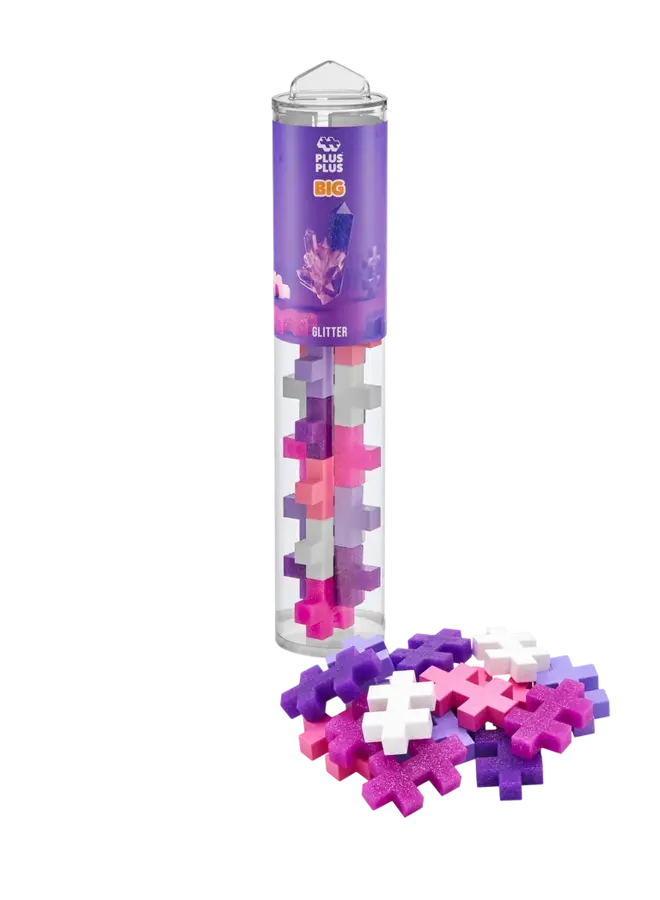 Plus Plus - BIG tube - Glitter (15 stukjes)
