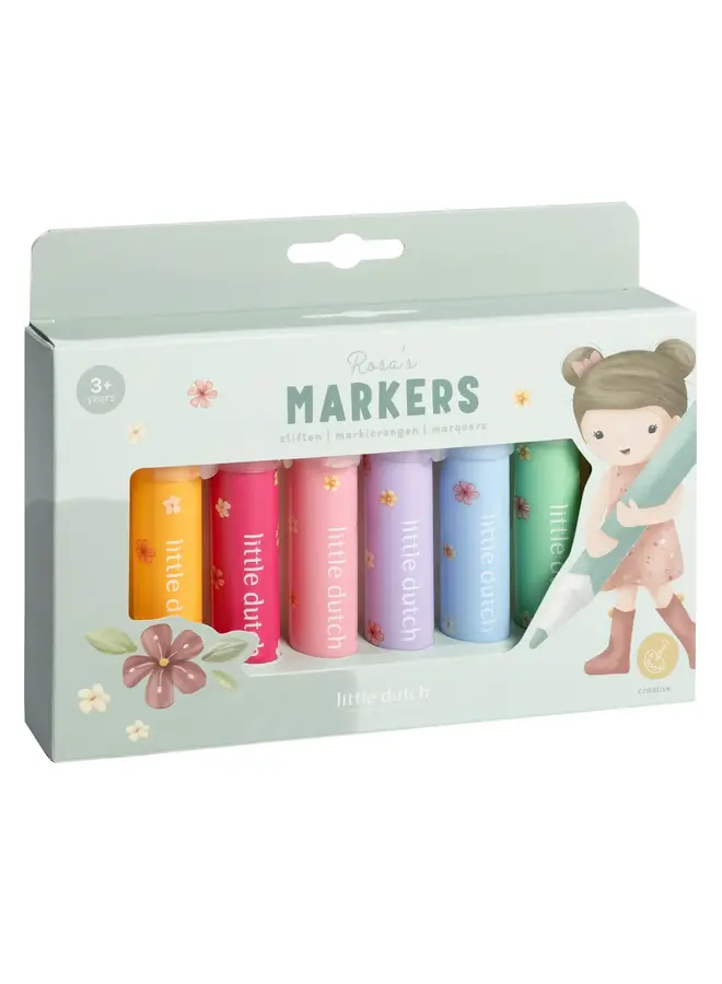 Little Dutch - Viltstiften meerkleurig - Rosa