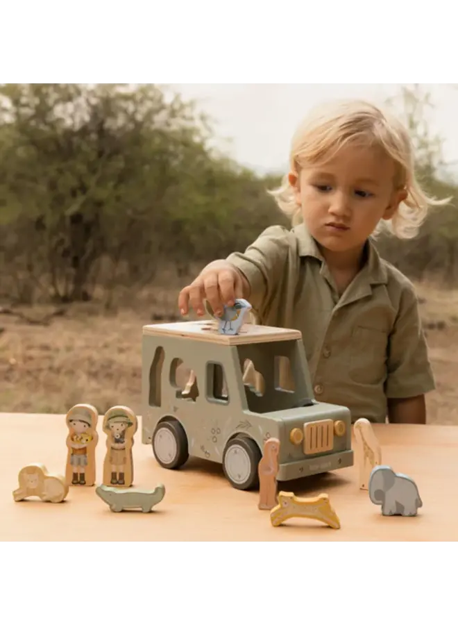 Little Dutch - Vormenstoof safari auto - Safari friends