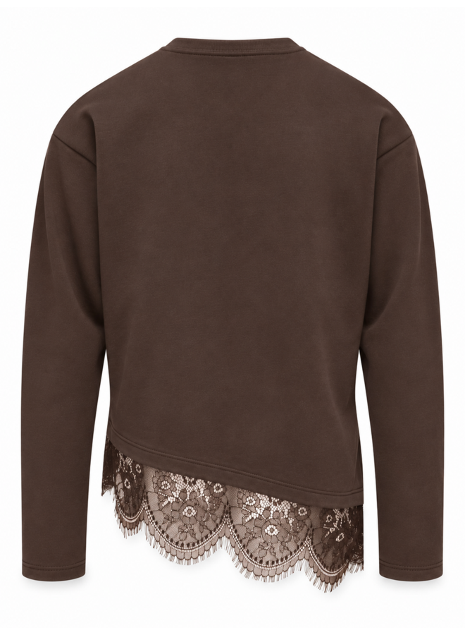Kids Only - Kamil assymetric lace tee - Bracken tonal lace