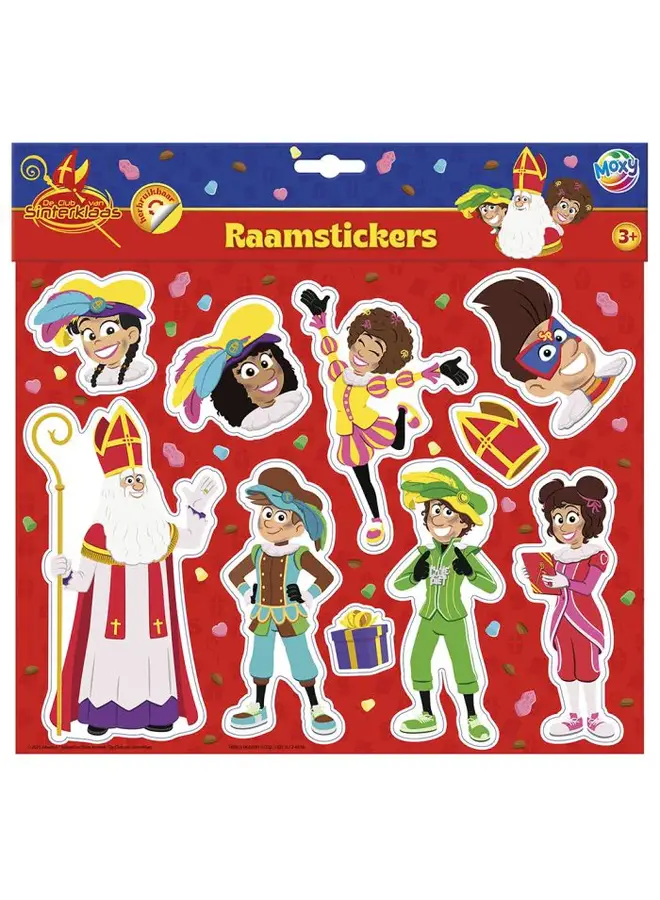 De Club van Sinterklaas herbruikbare raamstickers