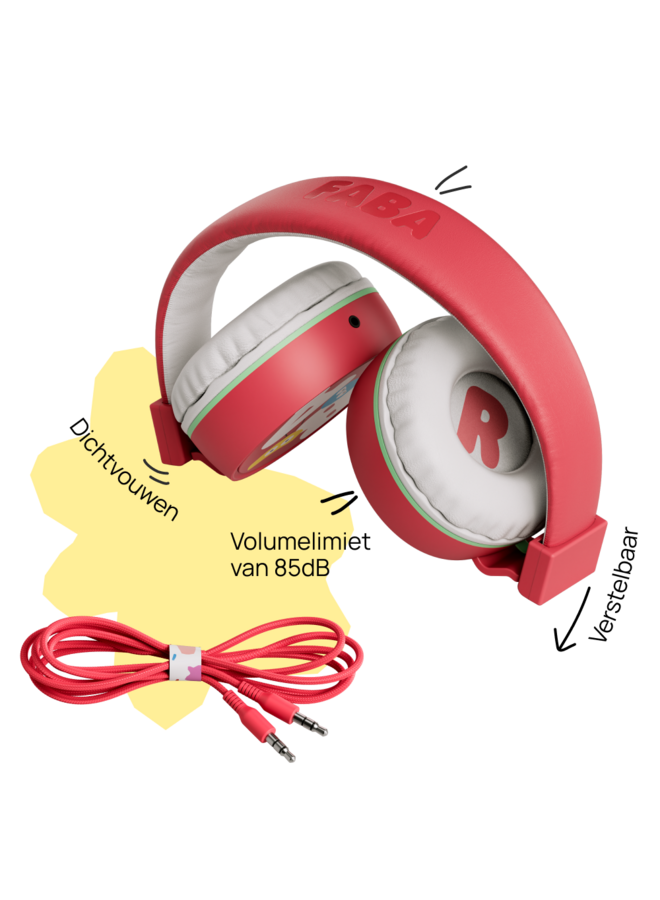 FABA - Bedrade koptelefoon Tutum - Rood
