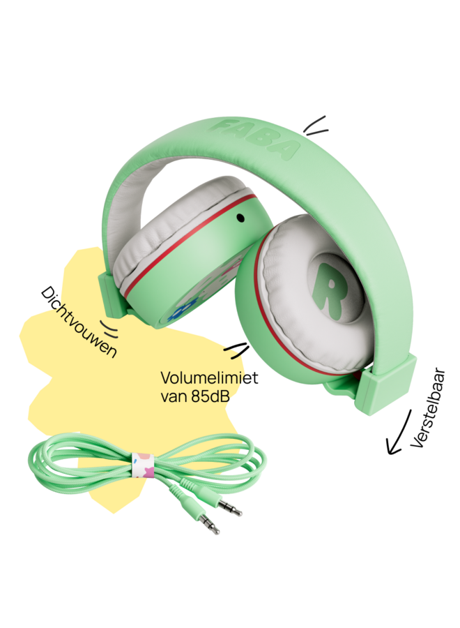 FABA - Bedrade koptelefoon Tutum - Groen