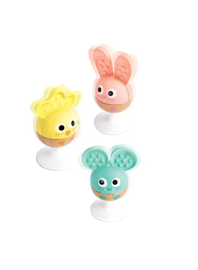 Hape - Cheery critter rattle trio