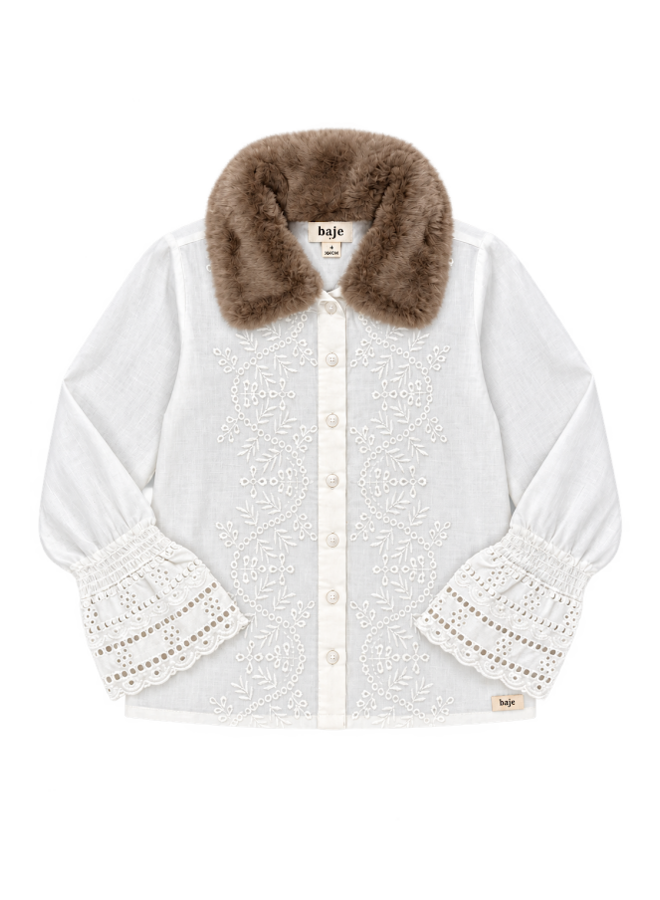 Baje Studio - Kaia blouse longsleeve - Off-white