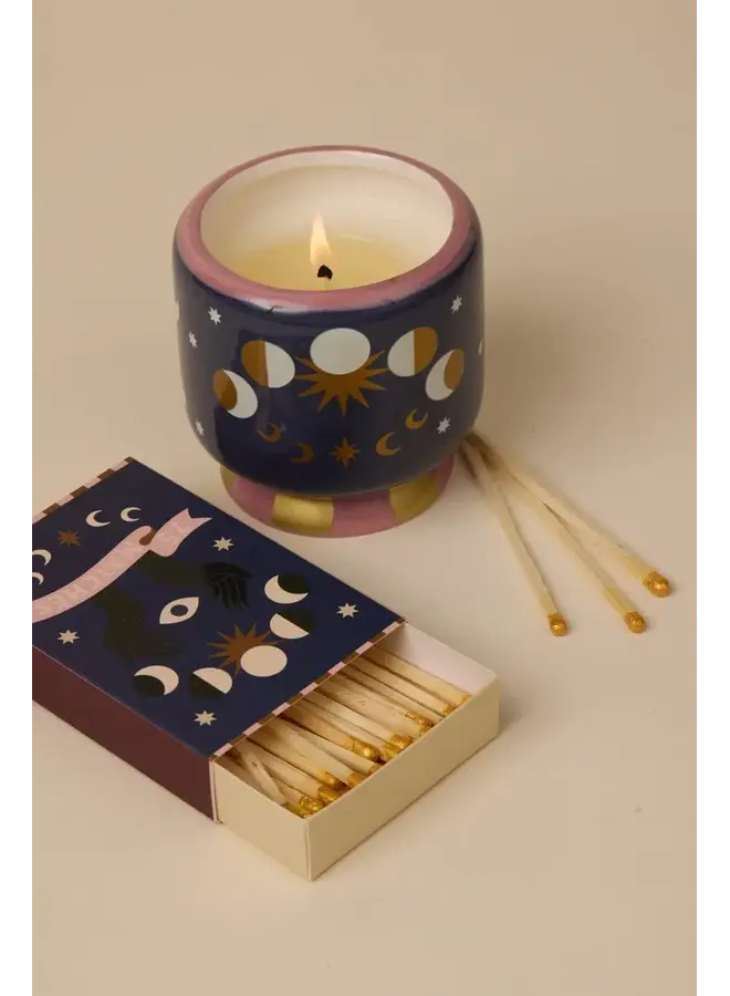 DesignWorks Ink - A dopo moon phases ceramic candle - Jasmine & Rose