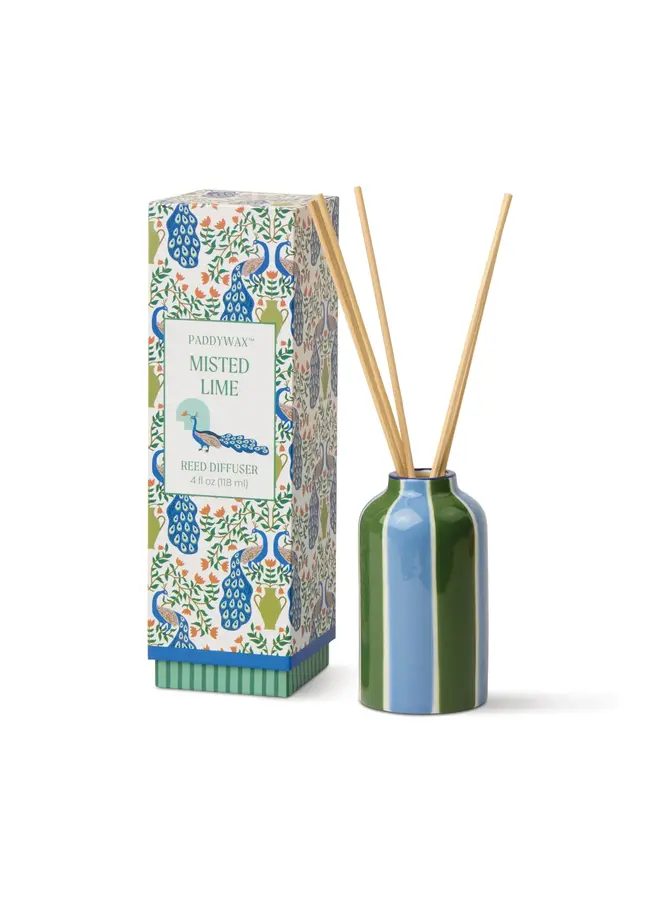 A dopo peacock ceramic diffuser - Misted lime