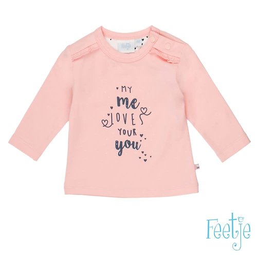 Feetje Longsleeve My Me Loves - Love You - Roze Feetje Longsleeve My Me Loves - Love You - Roze