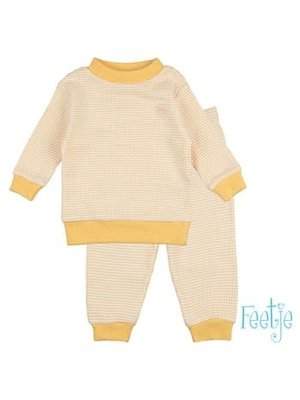 Feetje Pyjama wafel - Okergeel