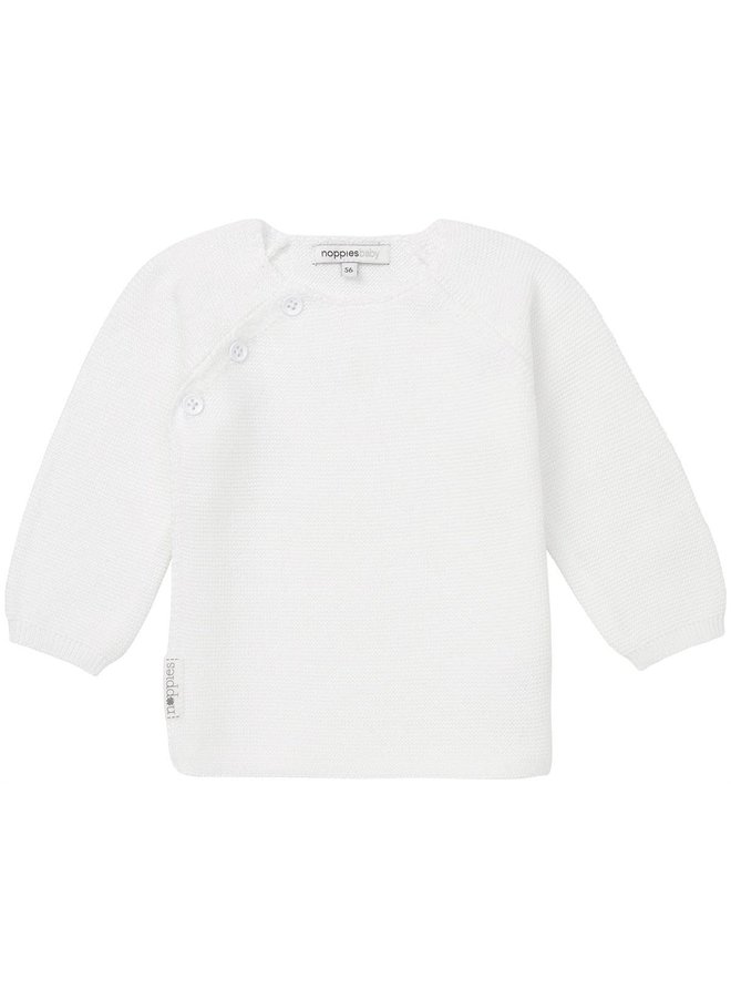 Cardigan Knit LS Pino - White