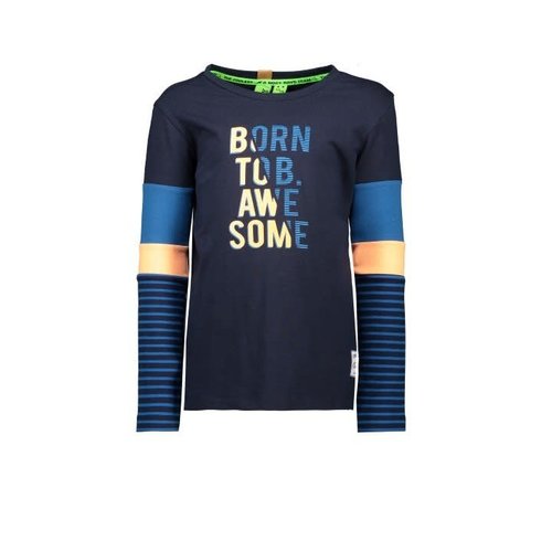 B.Nosy Boys - Longsleeve shirt color block with YD stripe sleeves B.Nosy Boys - Longsleeve shirt color block with YD stripe sleeves