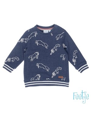 Feetje Sweater AOP - Good Fellows - Marine Melange