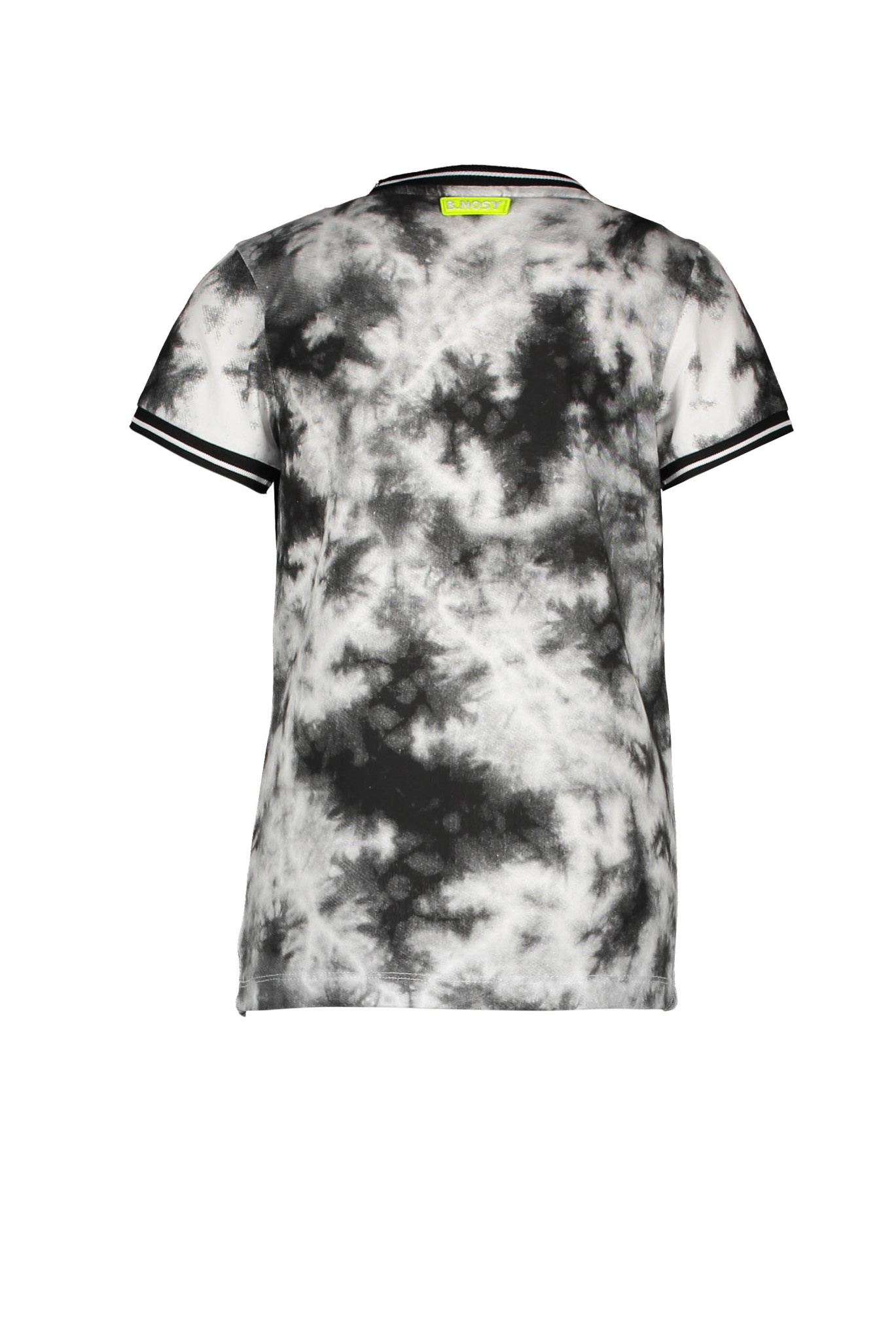 B Nosy Boys Ss Tie Dye Shirt Tie Dye Black Kinderwinkel Krokodil