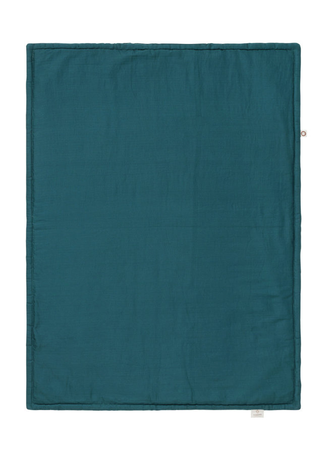 Noppies - Filled Muslin Reversible Crib Blanket - Puritan Gray - 75x100