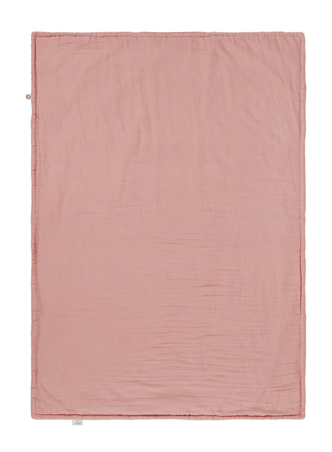 Noppies - Filled Muslin Reversible Cot Blanket - Misty Rose - 100x140