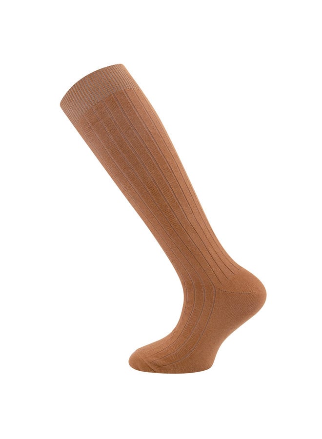 Knee - High Socks - Rib - Toffee