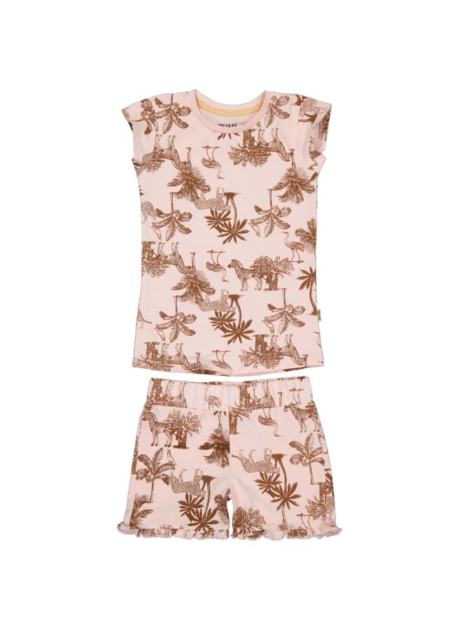 Pien - short Pyjama - AOP Pink Cream Jungle