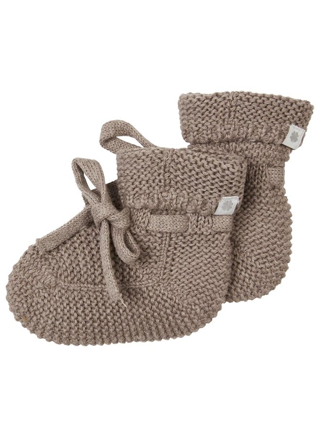 Noppies - Slofjes Knit Nelson - Taupe Melange One Size