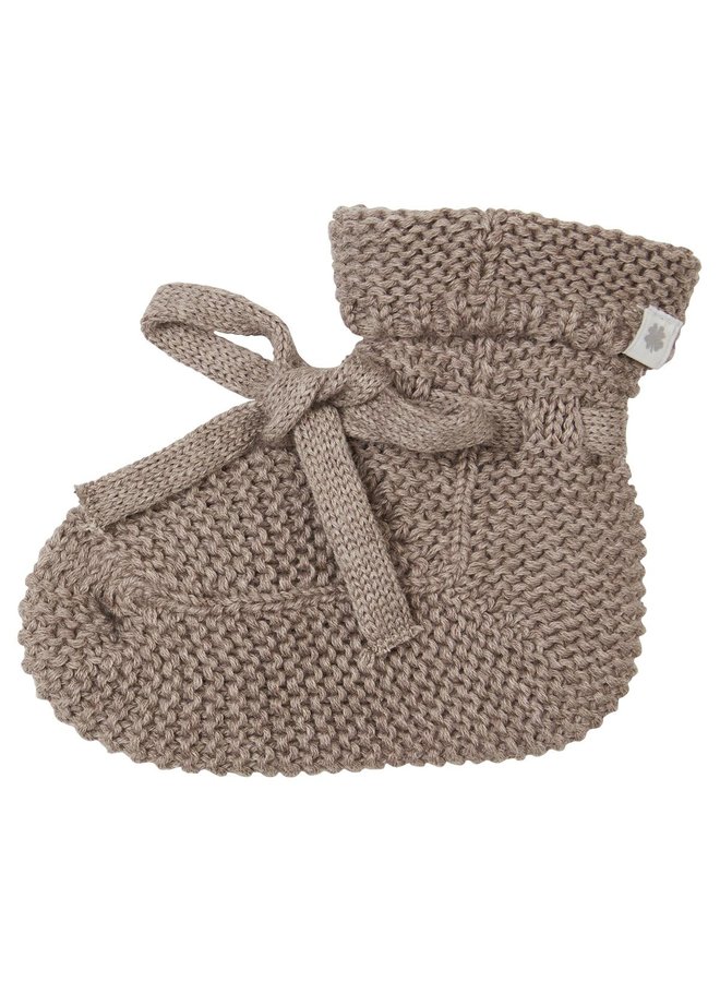 Noppies - Slofjes Knit Nelson - Taupe Melange One Size