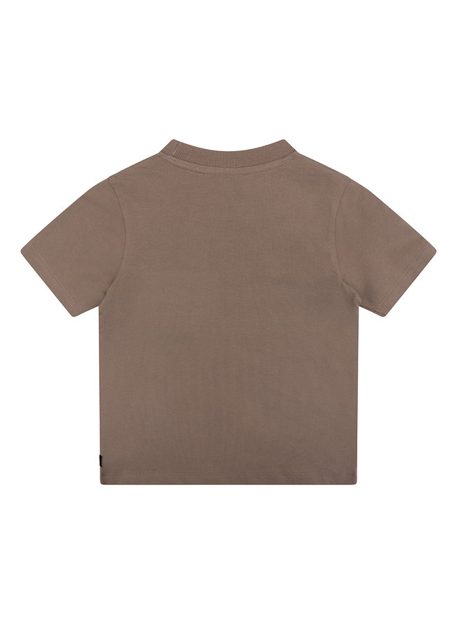Daily Seven - Boys - Organic T-shirt Chest Pocket - Dusty Taupe