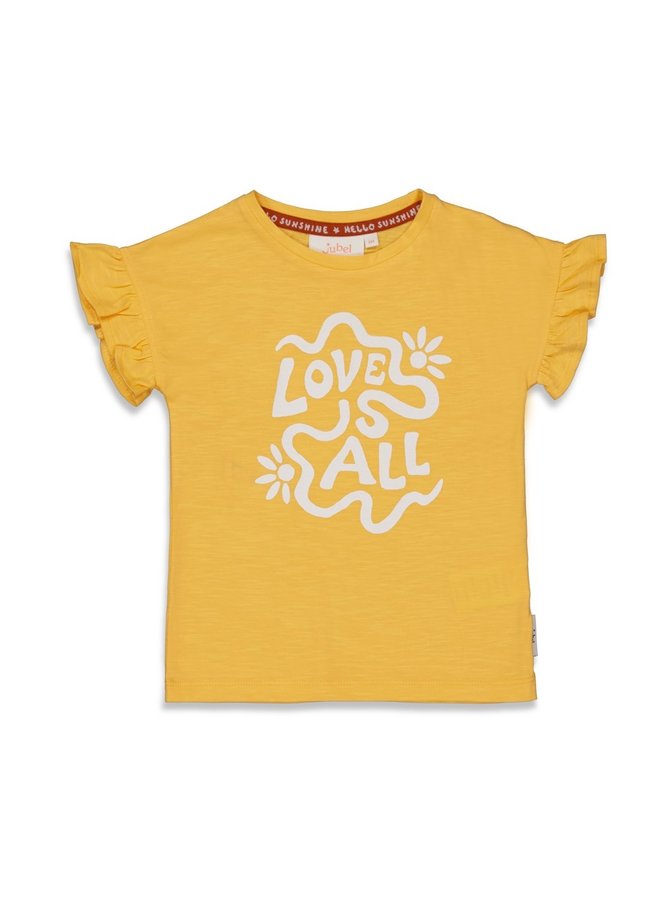 T-shirt Love - Have A Nice Daisy - Geel