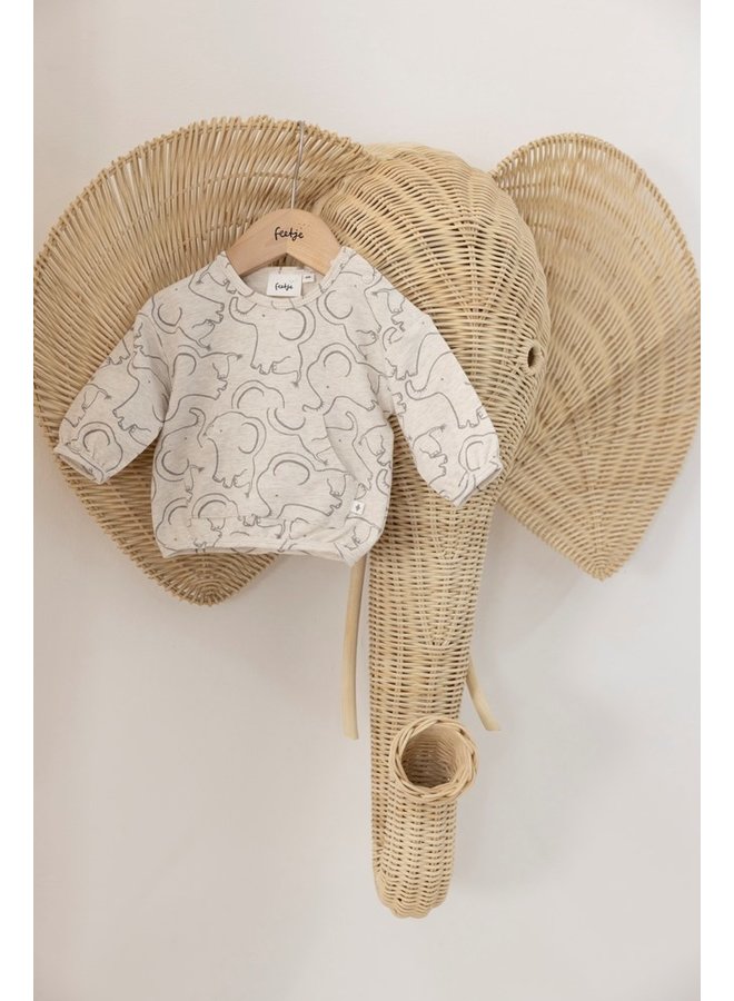 Feetje - Sweater - Elephant - Offwhite Melange