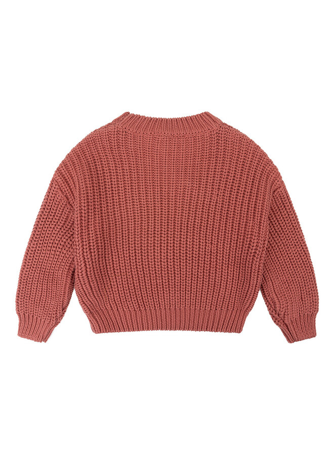 Daily7 - Girls - Chuncky knitted sweater - Canyon rose