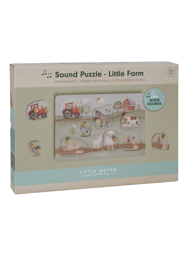 Little Dutch - Geluiden puzzel Little Farm FSC