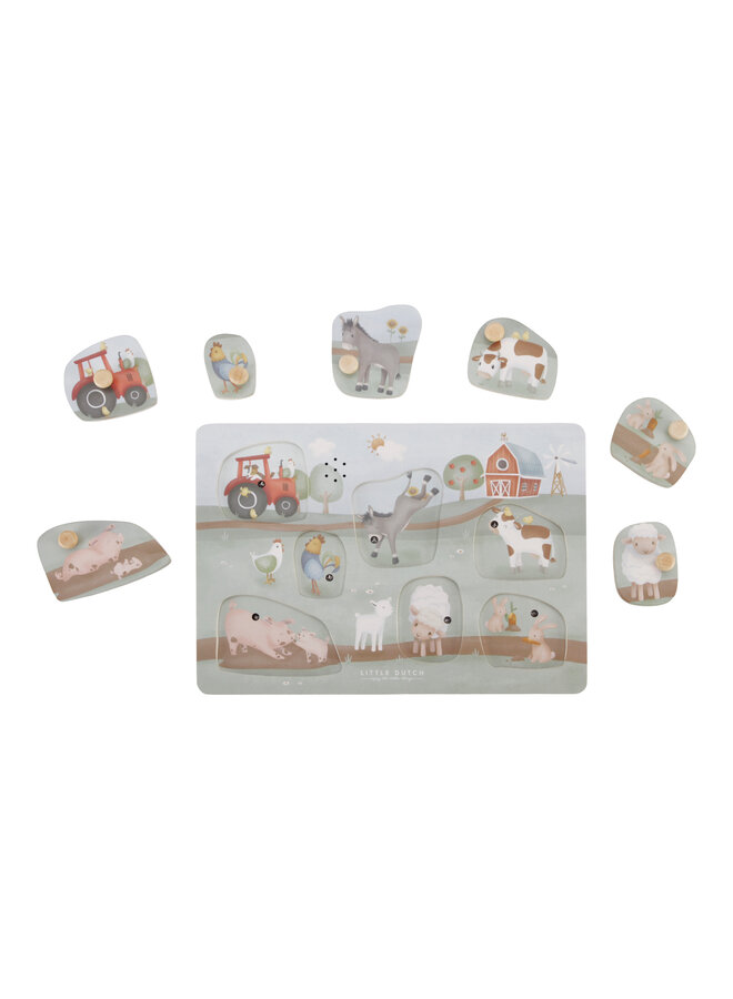 Little Dutch - Geluiden puzzel Little Farm FSC