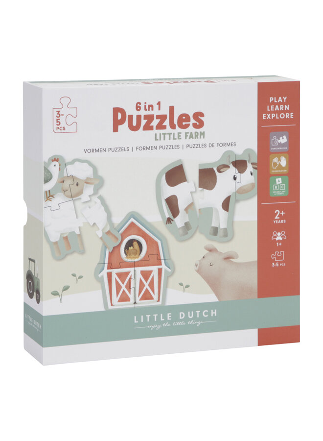 6 in 1 puzzel Little Farm FSC